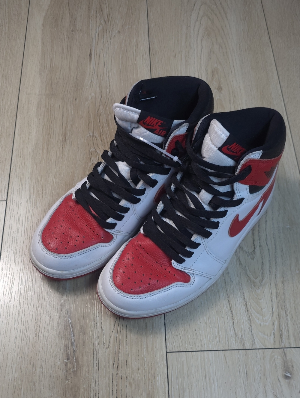 Nike Red, White & Black Retro High-Top Sneakers